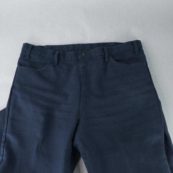 Levis 10517 Pants Mens 42x32 Blue Dacron Polyester Straight Leg Made USA Vintage - Picture 4 of 16